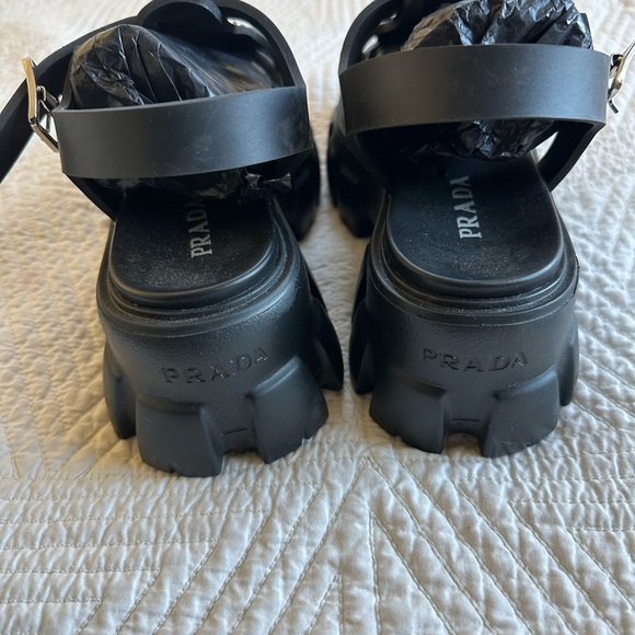 Prada Platform Rubber Monolith Sandal size 9 - Picture 5 of 7